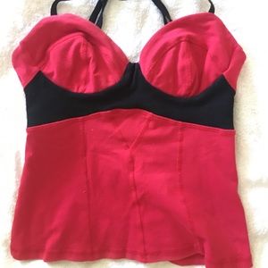 Bebe red sports bustier